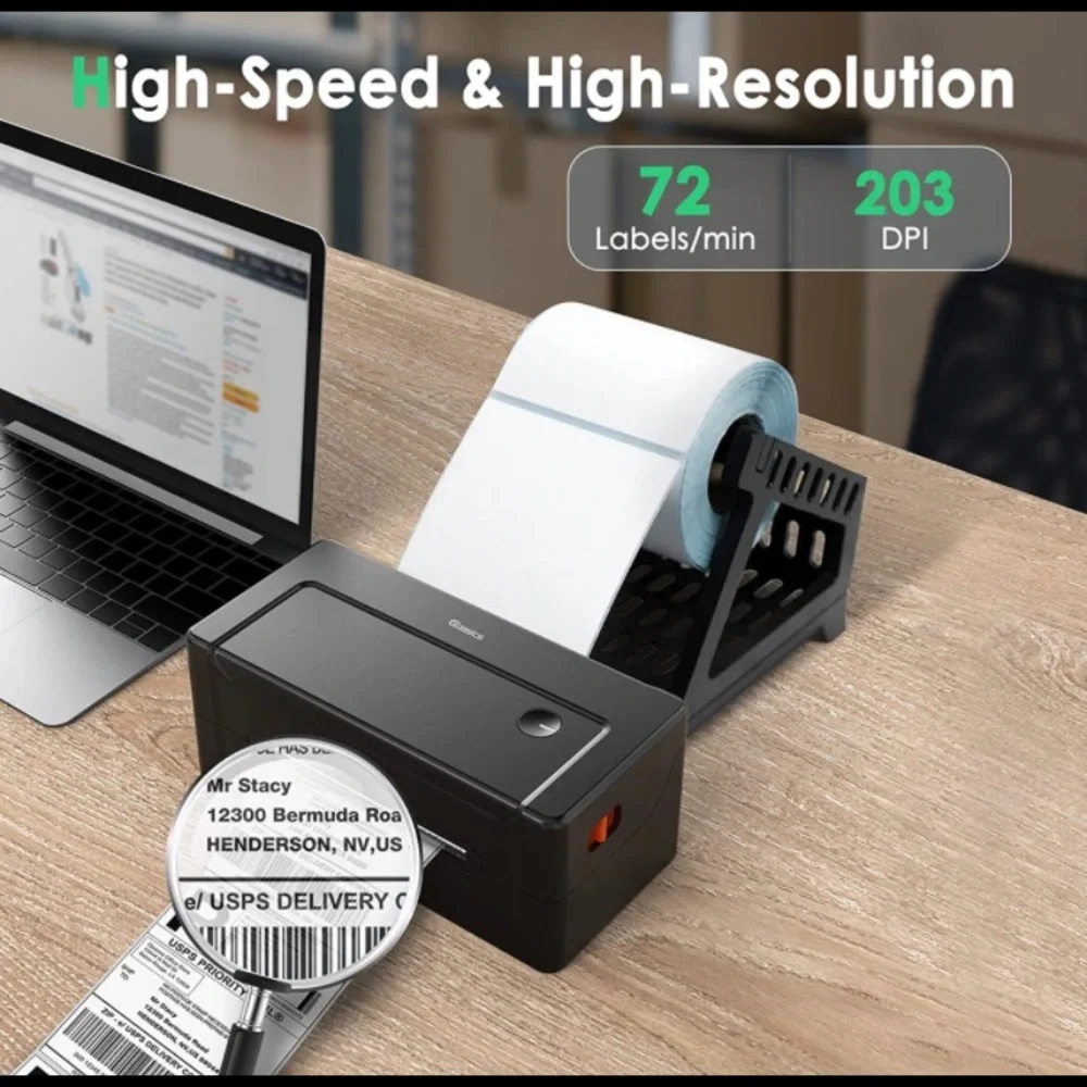 Gbasics Inkless Shipping Label Printer NEW